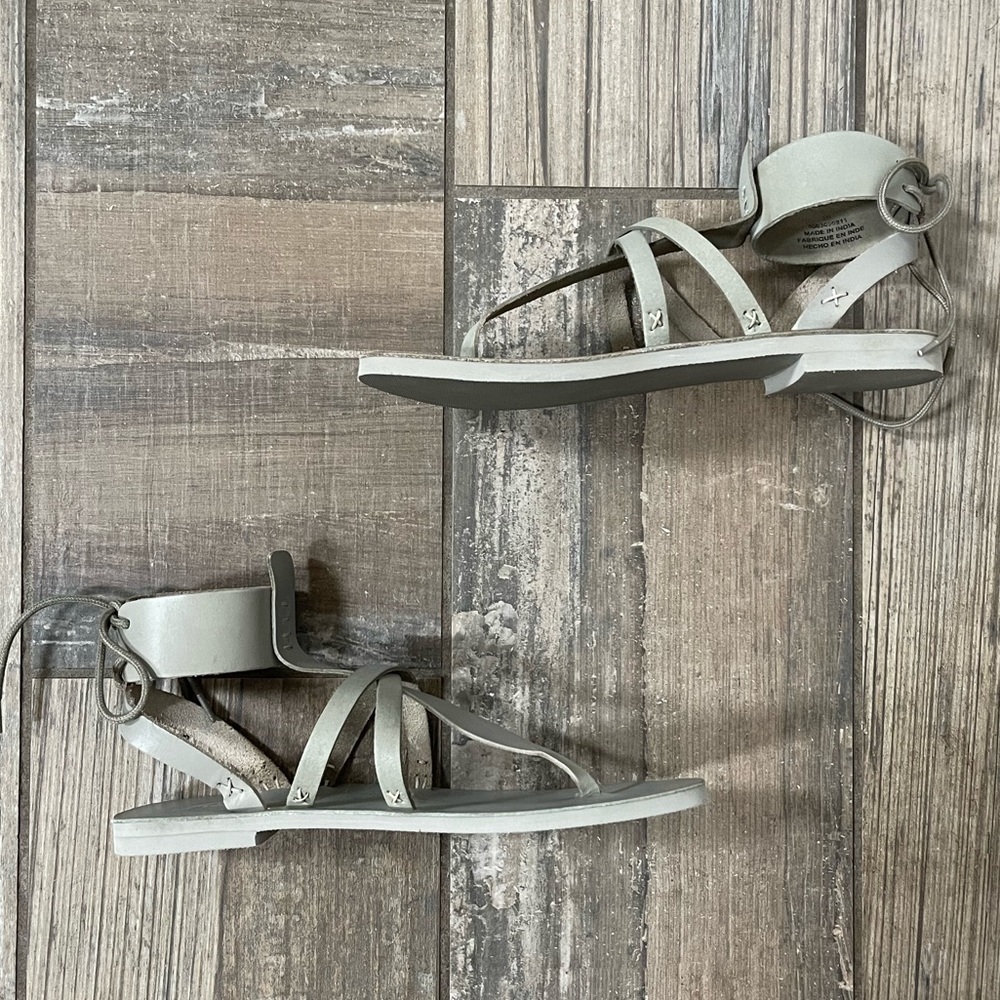 Free People Vacation Day Wrap Sandals in Sky Size 40 - Picture 5 of 9